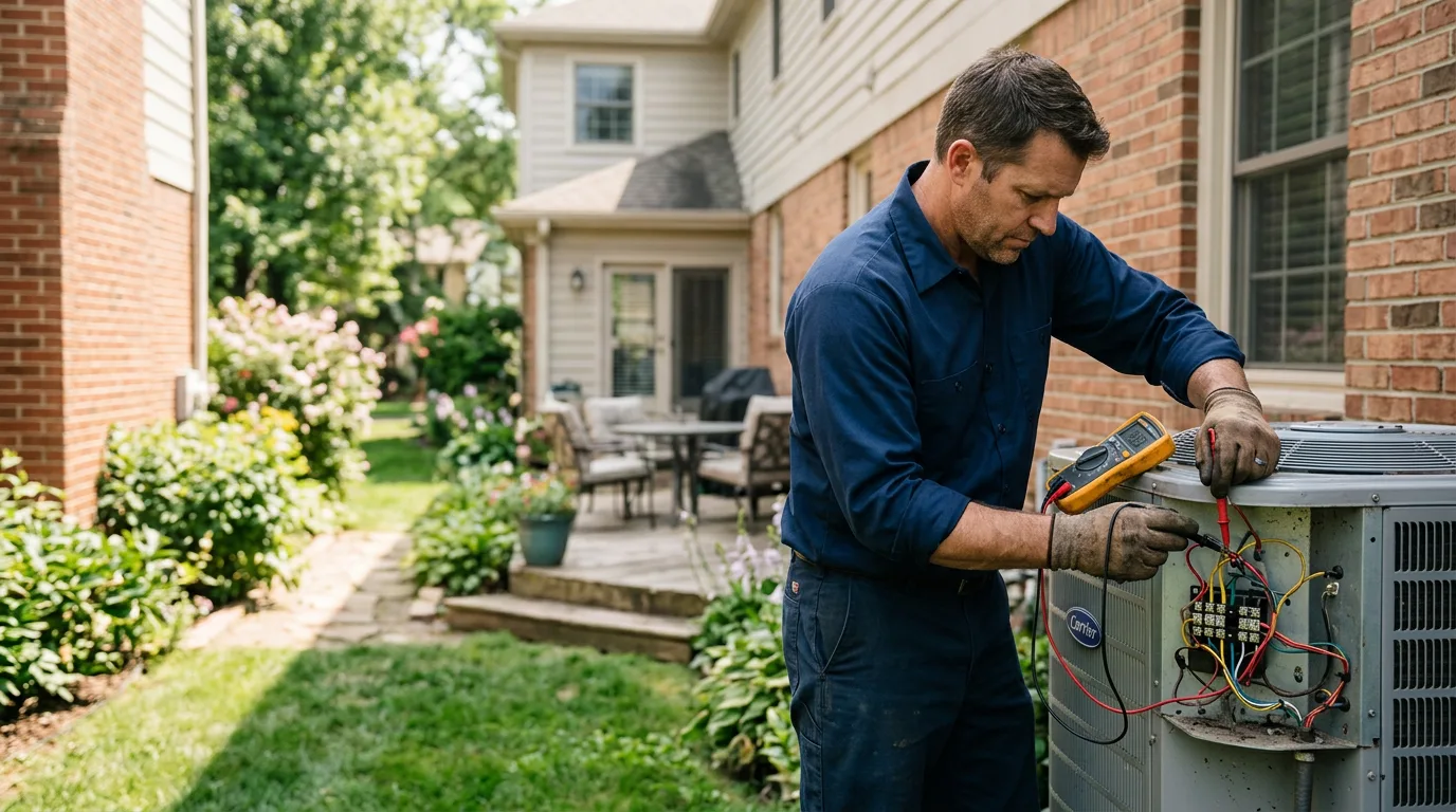 HVAC technician working near Sheffield, AL